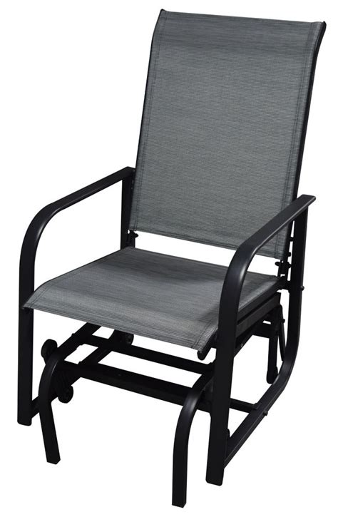 Fcorriveau International One Seat Patio Sling Glider The Home Depot