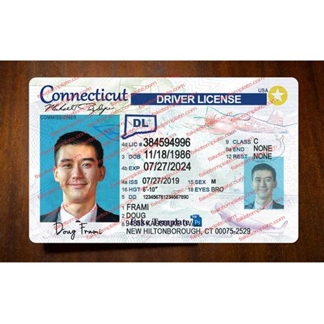 Connecticut Driving License Template High Quality Fake Template