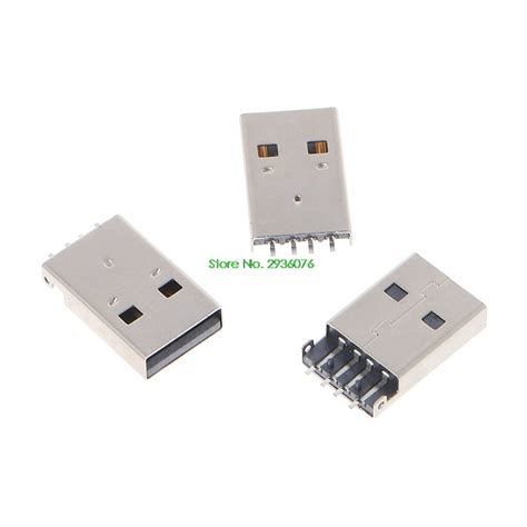 10 Pcs Usb 20 4pin Type A Male Socket Connector Smt G49 For Data