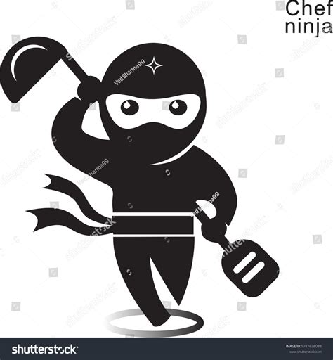 Ninja Food Logo Icon Designs Vector Stock Vector Royalty Free