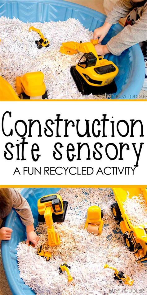 Not only are such activities fun and engaging for the children themselves, they're also an opportunity to learn skills such as teamwork, cooperation and creative thinking. Construction Site Sensory Bin | ILS Sensory Activities ...