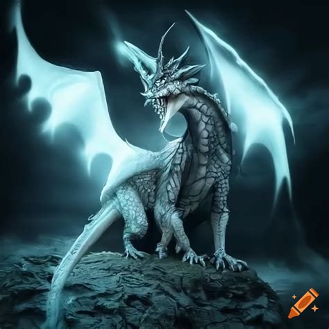 A Decaying Dragon With A Ghostly Glow Fantasy Artworkhigh Quality