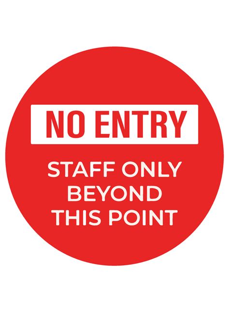 Staff Only No Entry Beyond This Point Sign | FREE Download