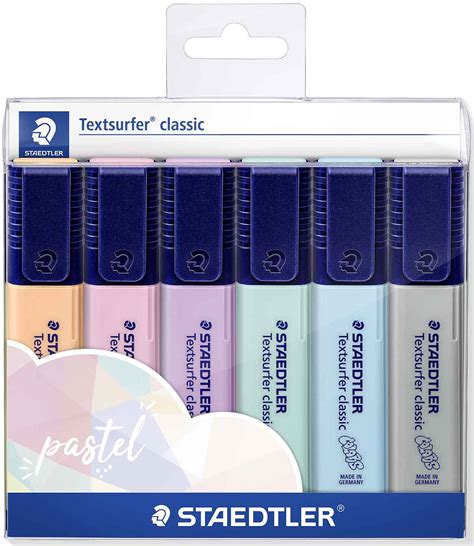 Staedtler Textsurfer Classic Highlighters Pastel Colours Pack Of 6