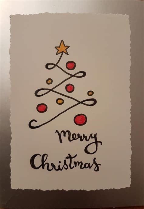 Kerst Handlettering Weihnachten Basteln Karte Basteln Weihnachten