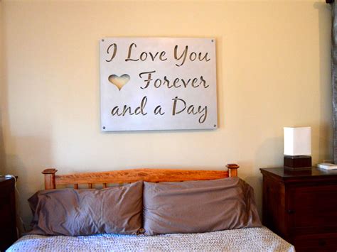 I Love You Forever And A Day Metal Stencil Sign