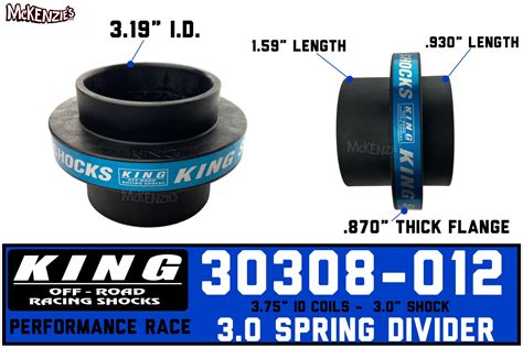 King Shocks 30308 012 30 Shock Coil Slider Performance Series