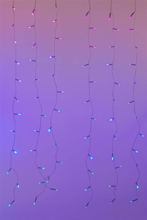 Typo Cascading Lights Purple Ombre Light Purple