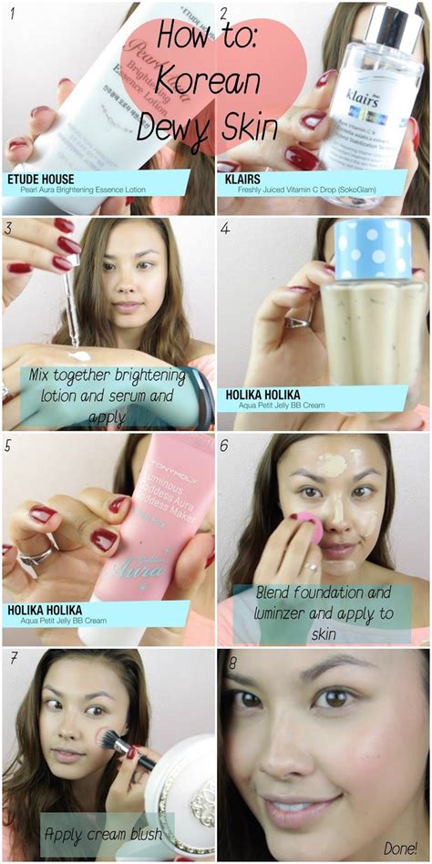 She's just such a bitch! How to: Korean Dewy Skin Base Foundation Tutorial ♥ 촉촉 ...