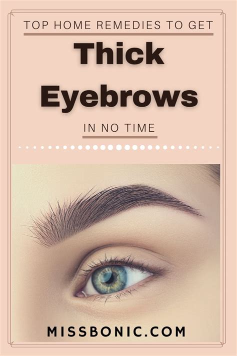 Home Remedies For Thick Eyebrows How To Get Thick Thick Eyebrows