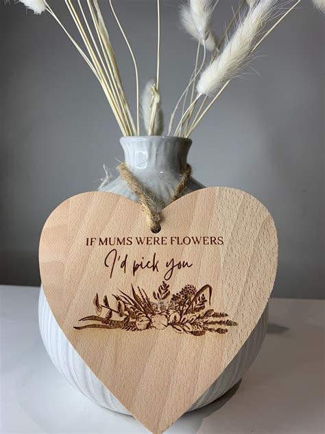 Personalised Wooden Heart Plaque Engraved With Message Ideal Etsy