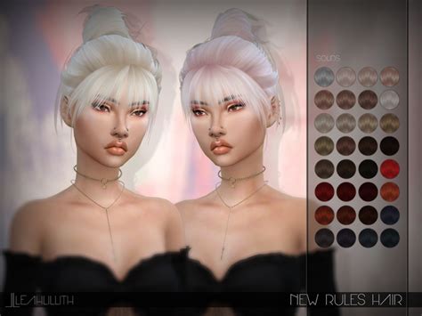 Sims 4 Ccs The Best Leahlillith New Rules Hair