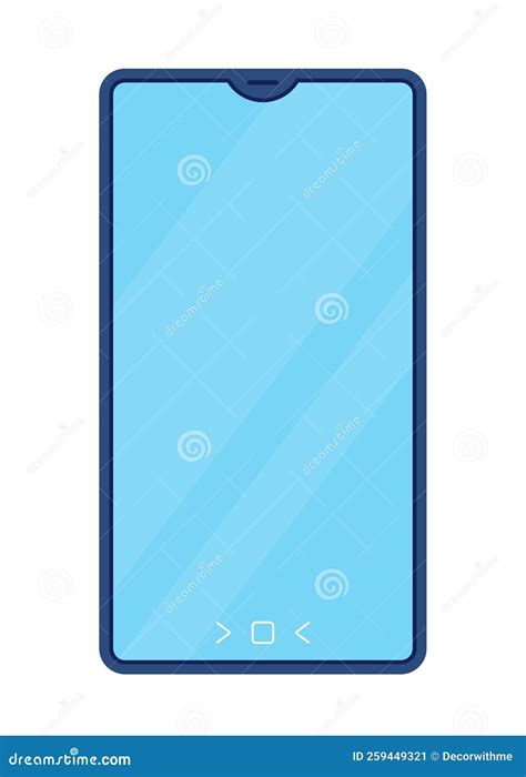 Modern Smartphone Modern Flat Design Style Single Isolated Image