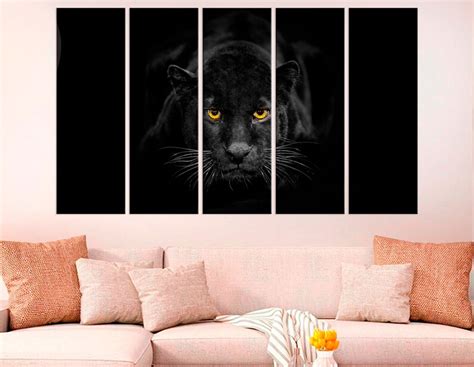 Black Panther Wall Art Painting The Picture Print On Canvas Etsy
