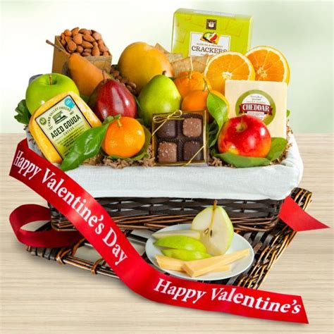 Happy Valentines Day Deluxe Fruit Basket Aa4101v A T Inside