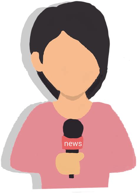 Journalists News Reporter Cartoon Transparent Clipart Full Size