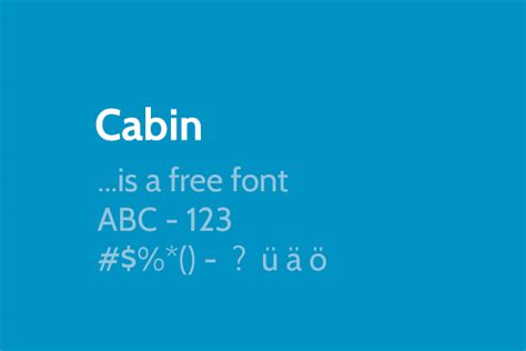Cabin was designed by pablo impallari. Toolinfy - 45 best free font families