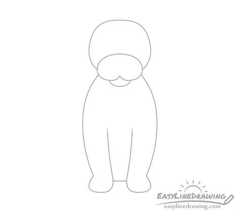 The line can be straight or slightly curved, depending on what position you'll draw the dog in. How to Draw a Dog Step by Step - EasyLineDrawing