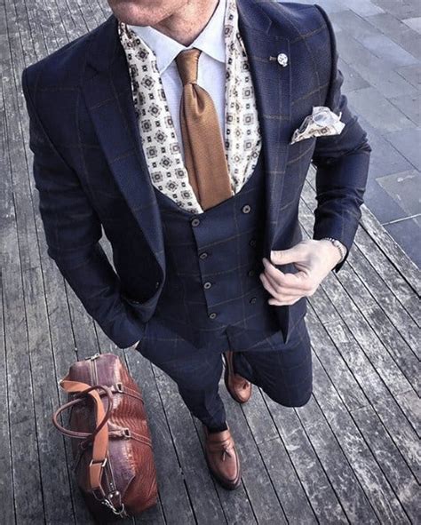 Top 60 Best Navy Blue Suit Brown Shoes Styles For Men Mens Fashion Ideas