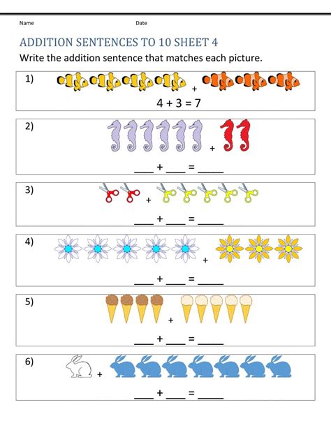 Addition Sentences Worksheets Here You Can Find More Addition W