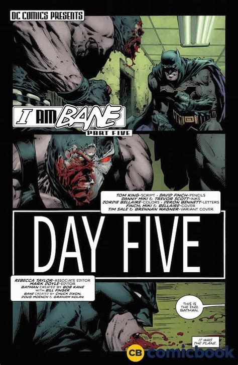 Dc Comics Rebirth Spoilers Will Batman 20 I Am Bane Finale Lead Into