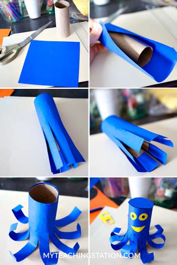 Turn Your Recycled Toilet Paper Roll Into An Octopus Art Project