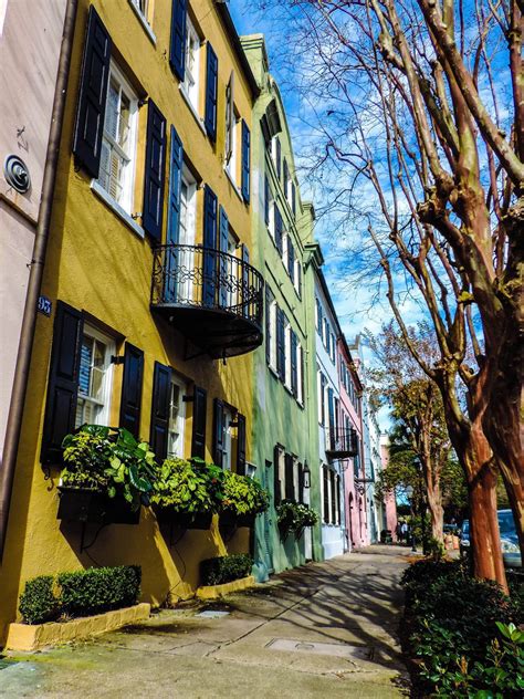 Rainbow Row Downtown Charleston Beautiful Places Favorite Places