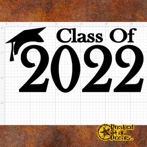 Class Of 2022 Decal Graduate Sticker Graduation High Etsy