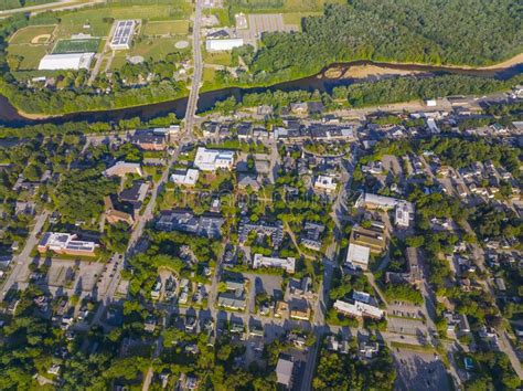 Plymouth Town Aerial View Plymouth Nh Usa Stock Image Image Of