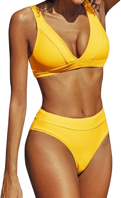 CUPSHE Damen Bikini Set Breite Träger Triangel Brazilian Bikini
