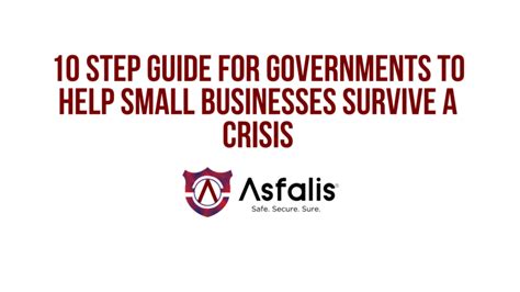 10 Step Guide For Governments To Help Businesses Survive A Crisis