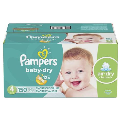 Pampers Baby Dry Diapers Enormous Pack Size 4 150ct Disposable
