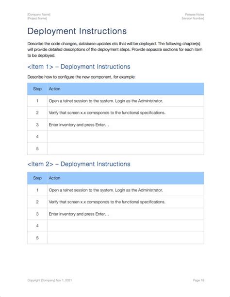 Release Notes Template Apple Templates Forms Checklists For Ms