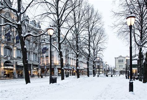 Karl Johans Gate The Main Street In Oslo﻿ 17012017 Norway Travel