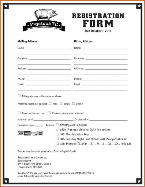 Image Result For Vendor Registration Form Template Registration Form
