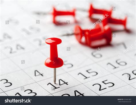 Concept Image Calendar Red Push Pins Stock Photo 316441487 Shutterstock