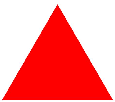 Red Triangle Png Transparent Background Free Download 42416
