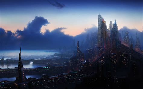Sci Fi Futuristic City Cities Art Artwork Wallpaper 2560x1600