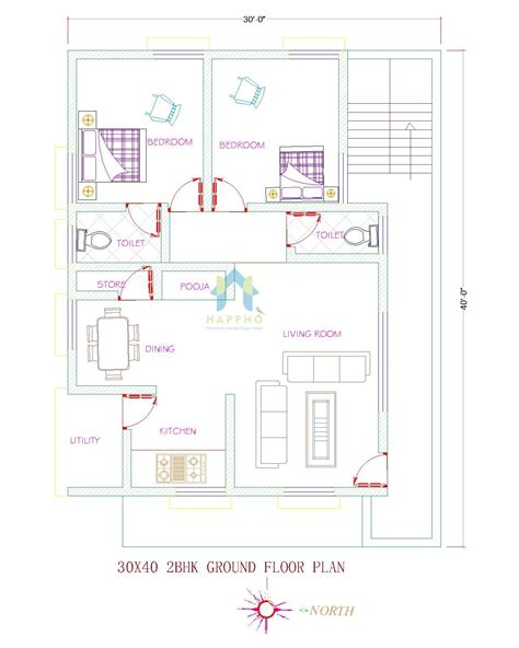 Ground Floor 2 Bhk In 30x40 Carpet Vidalondon