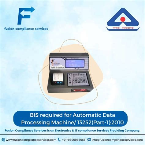 Bis Certification For Automatic Data Processing Machine At Rs 15000