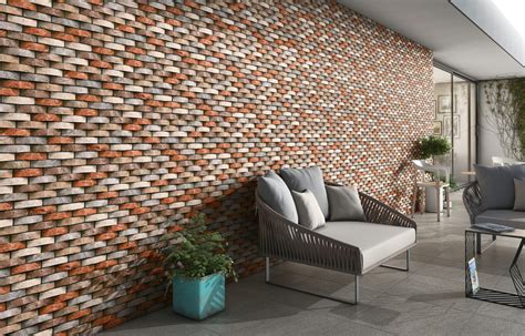 Multi Color Brick 3d Elevation Tiles Design Lorison Tiles Llp