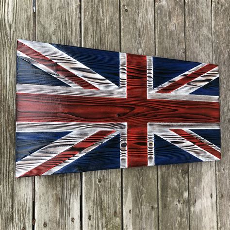 Burnt Wood Union Jack 🇬🇧 British Flag Wall Art Shou Sugi Ban