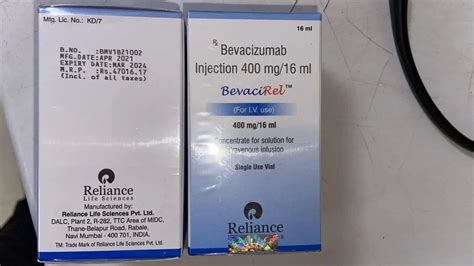 Bevacirel 400 Mg Bevacizumab Injection Reliance At Rs 20000 In New Delhi