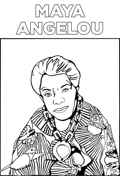 Maya Angelou Coloring Pictures Printable Coloring Pages My Xxx Hot Girl