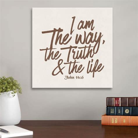 Bible Verse Wall Art John 146 I Am The Way The Truth And The Life