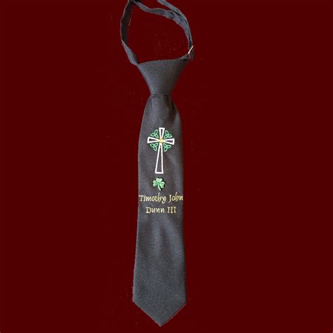 Boys Communion Tie With Celtic Cross Boy Communion Accessories