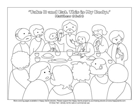 Jesus Last Supper Coloring Page