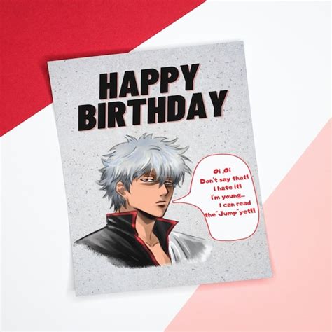 Anime Birthday Card Etsy
