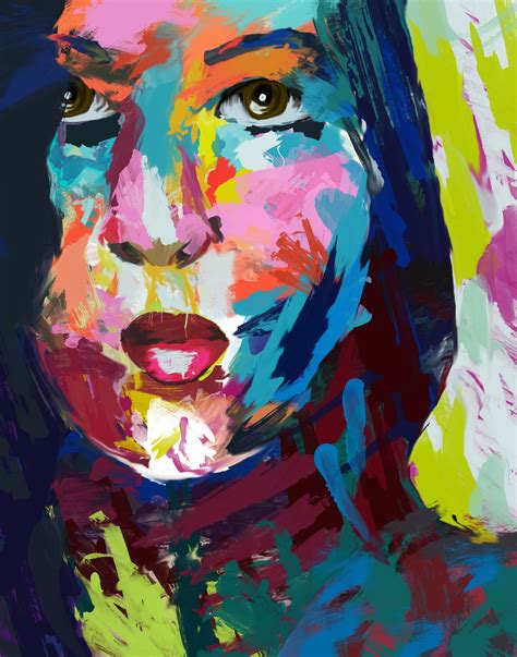 Self Portrait Photoshop Painting Inspired By Francoise Nielly