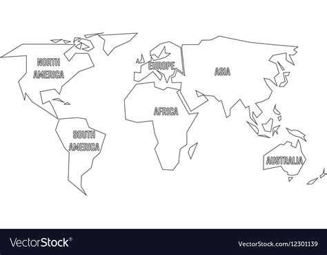 World Map Black Outline Interactive Map